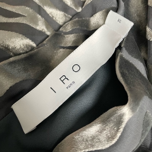 NWT IRO Nimas one-shoulder zebra-print mini dress - Picture 4 of 12